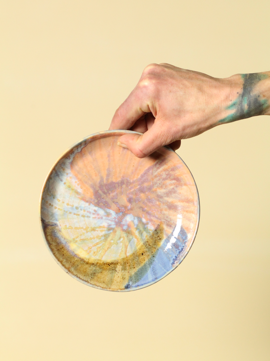 Handcrafted Pottery Small Plate - Desert Rain