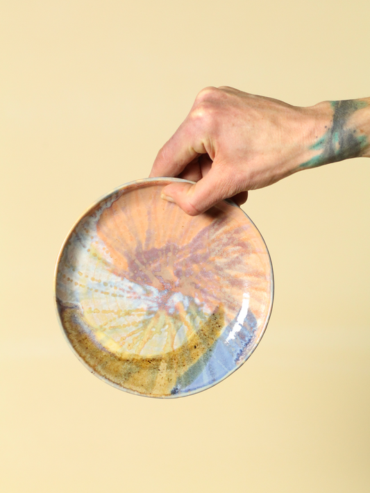 Handcrafted Pottery Small Plate - Desert Rain