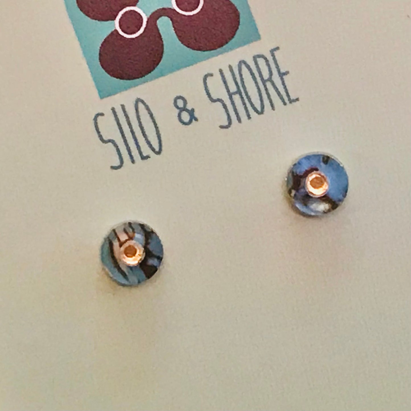 Art Deco Acrylic Earrings - Micro Studs
