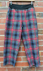 Women's Handmade Band Pants - Tartan
