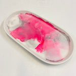 Alcohol Ink Detail Porcelain Oval Tray