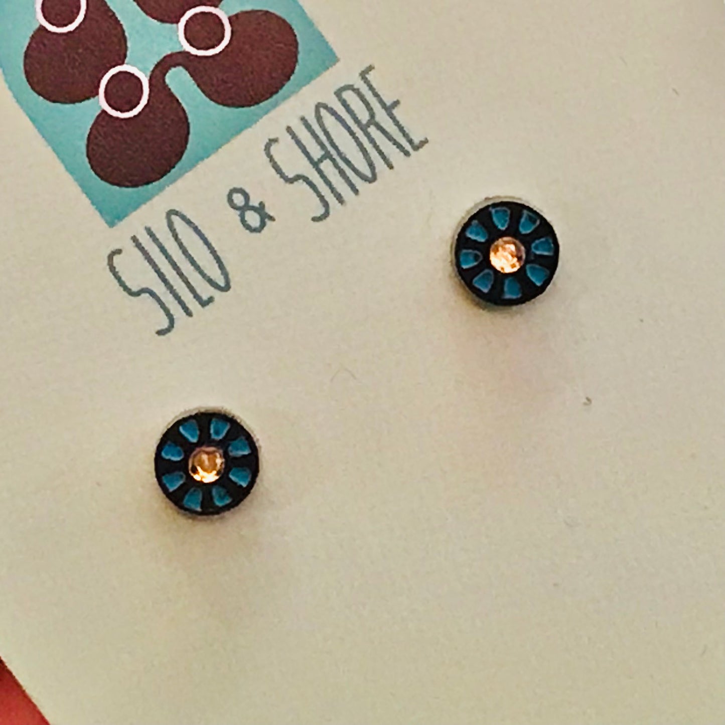 Art Deco Acrylic Earrings - Micro Studs