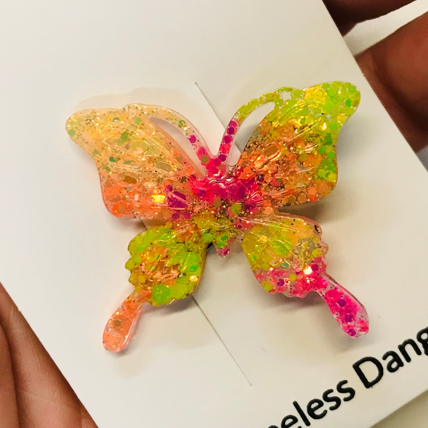 Resin Sparkle Hair Clips - Single Clip