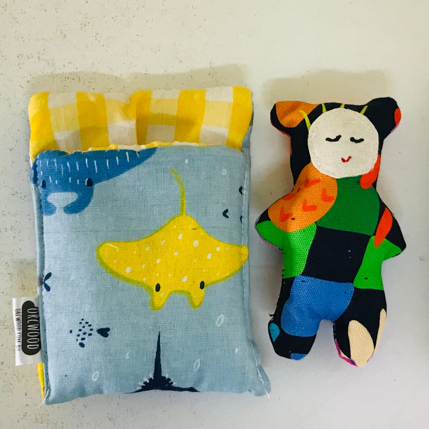 Handmade OOAK Mini Sleepy Bear with Sleeping Bag