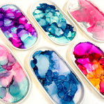 Alcohol Ink Detail Porcelain Oval Tray