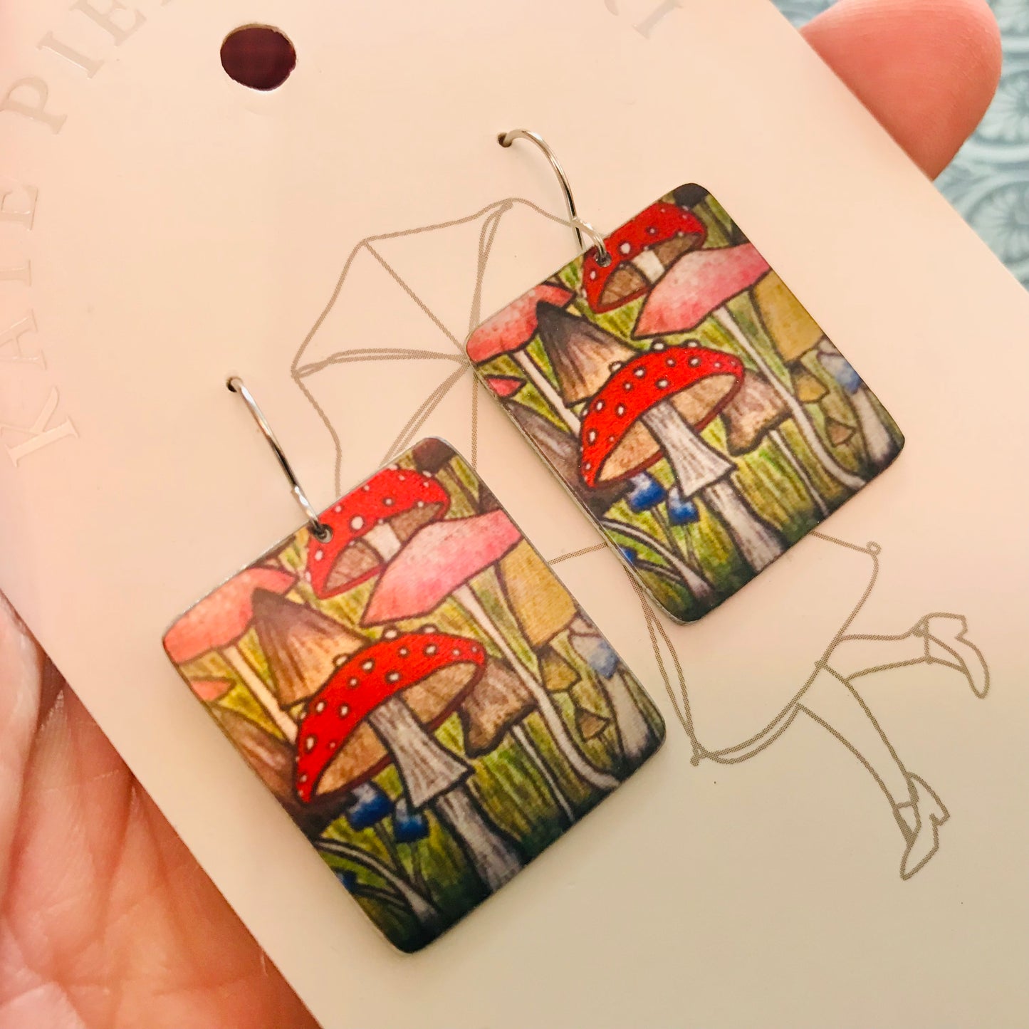 Aluminium Original Art Earrings