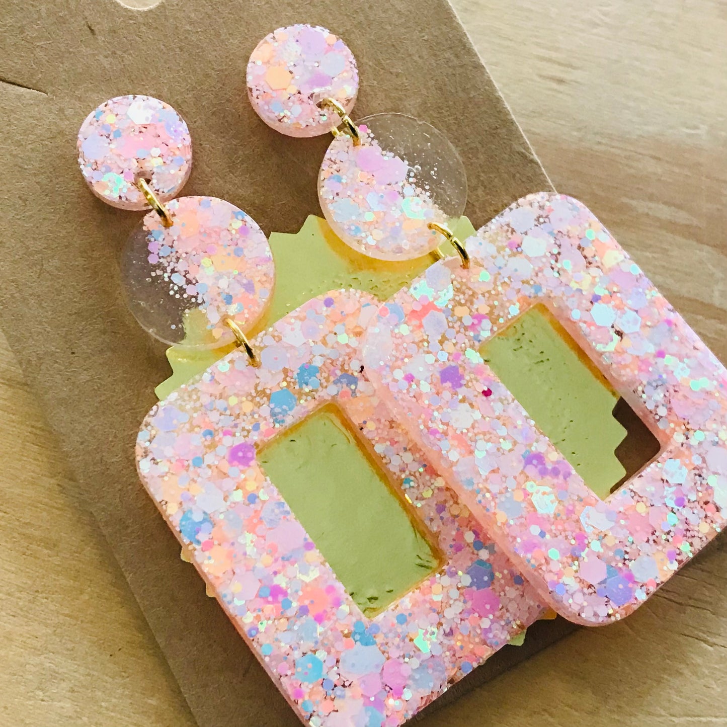Novelty Resin Sparkle Dangles Earrings