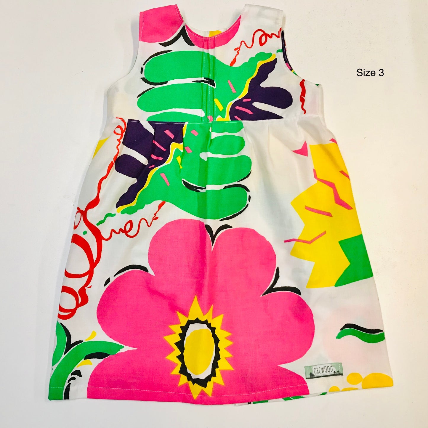 Girls empire handmade dress - 80s Fruit Salad