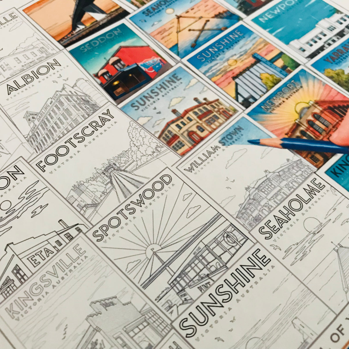 Westie Travel Poster Colouring Book