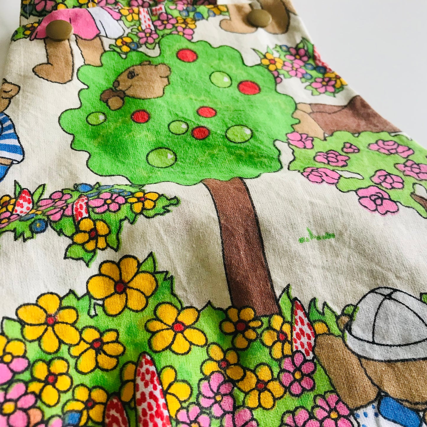 Baby Toddler Summer Romper - Upcycled Teddy Bears Picnic
