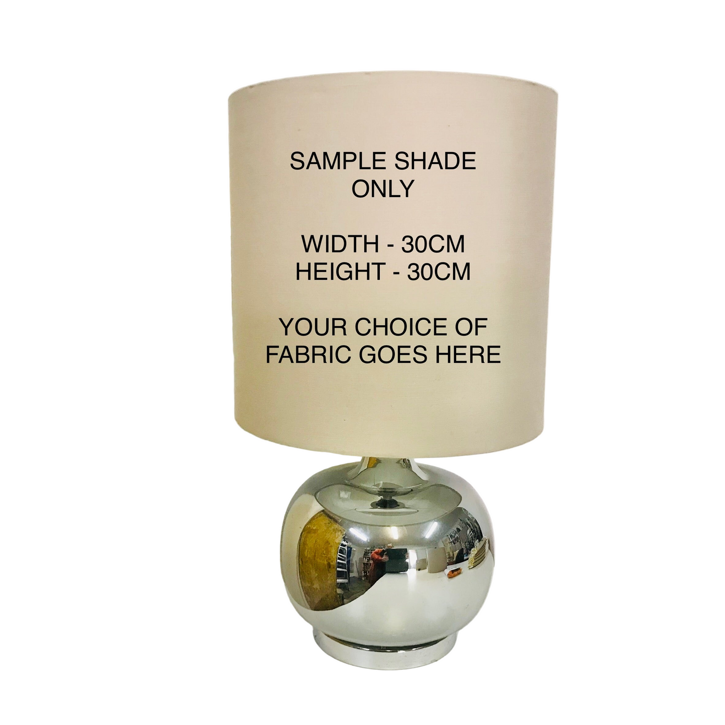 Lamp Base Only - Mirrored Glass Ball Table Lamp