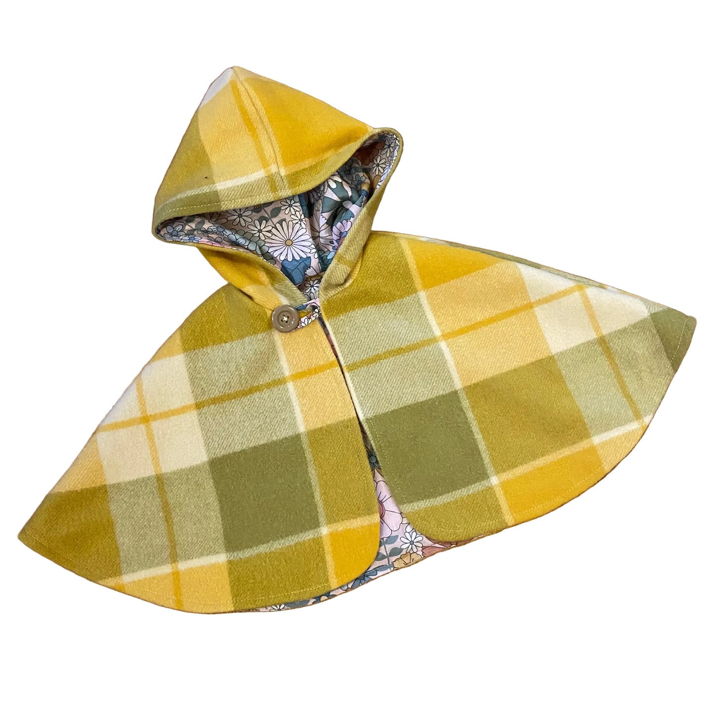 Vintage Blanket Woollen Cape - Mustard