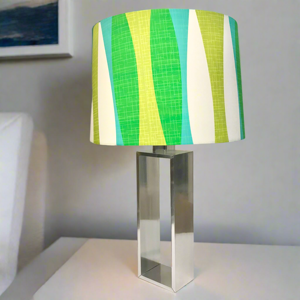Chrome Mod Waves Table Lamp