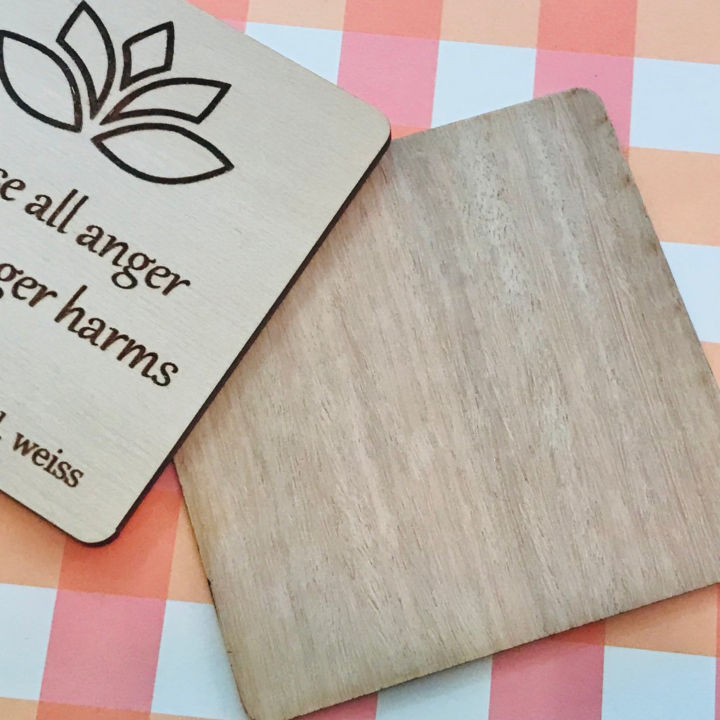 Laser Cut & Engraved Australian Sustainable Timber Individual Coasters