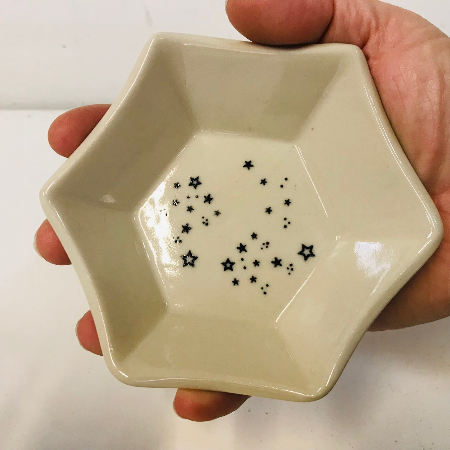 Handthrown Pottery Hexagon & Triangle Trinket Dishes