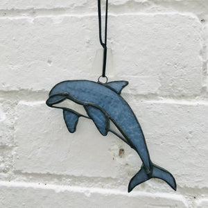 Handmade Glass Suncatcher - Dolphin & Seaglass