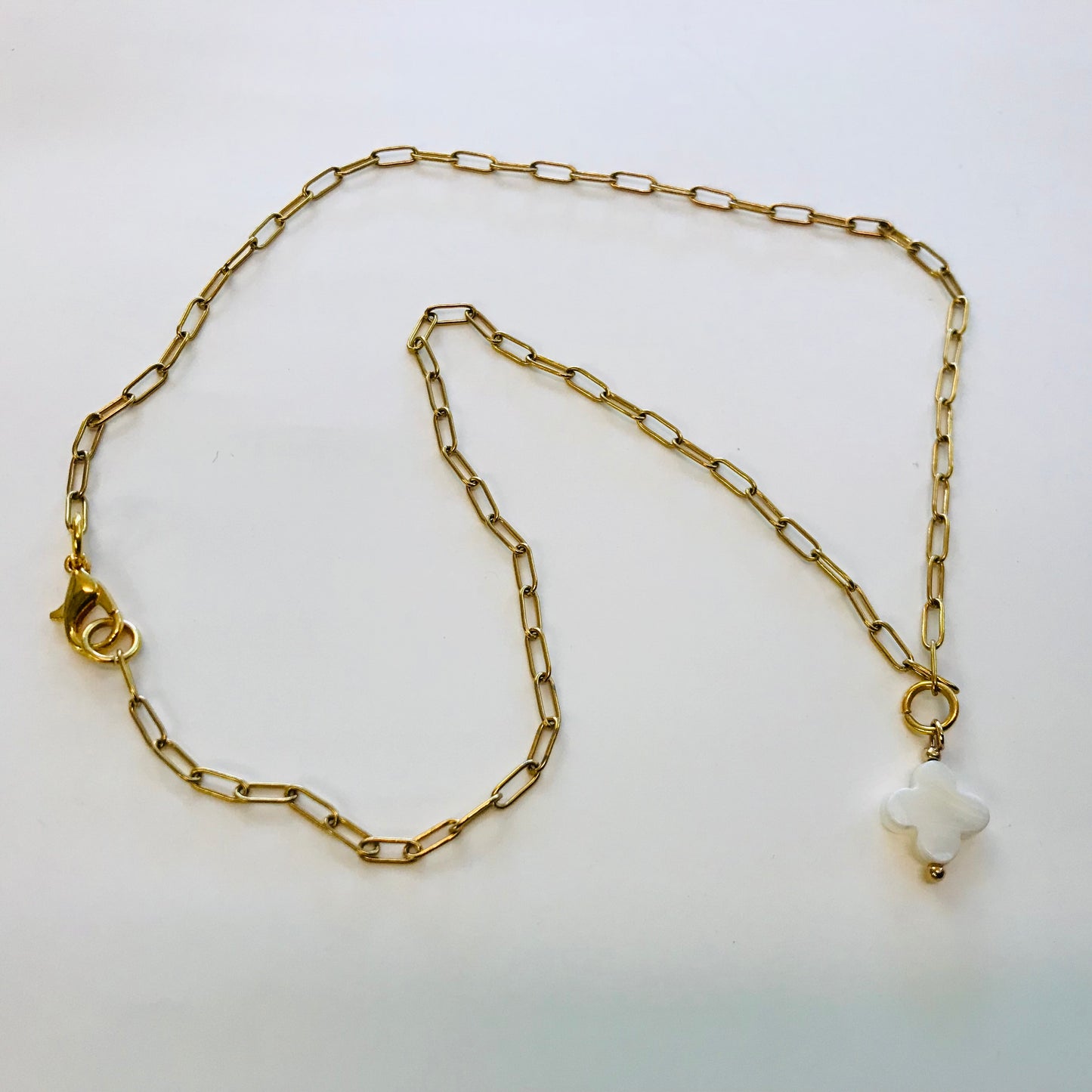 Pearlescent & Brass Necklaces