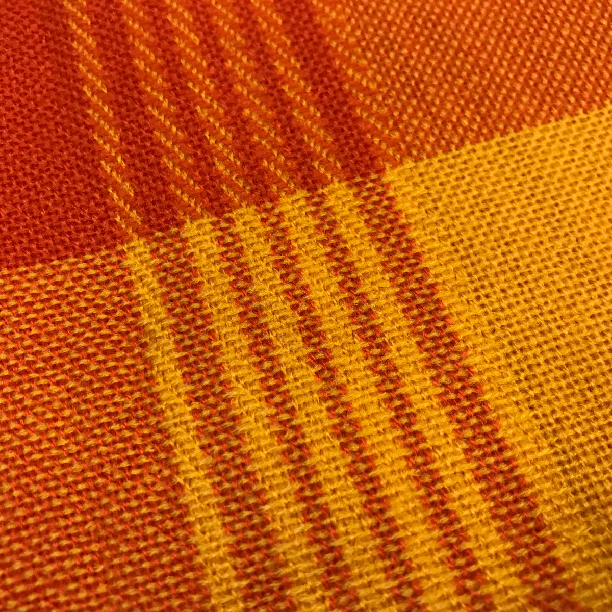 Custom Lamp Shade only - Orange Plaid Knit