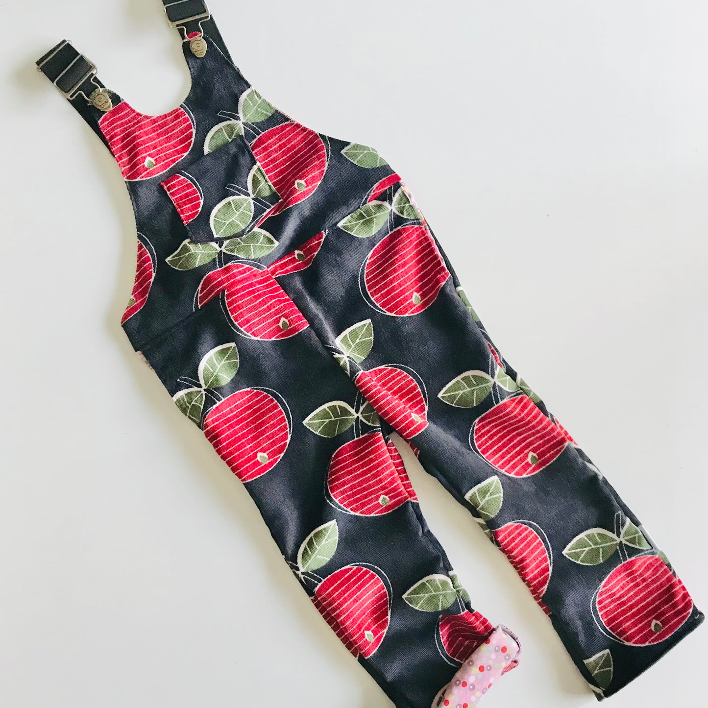 Kids Overalls Dungarees - Apples