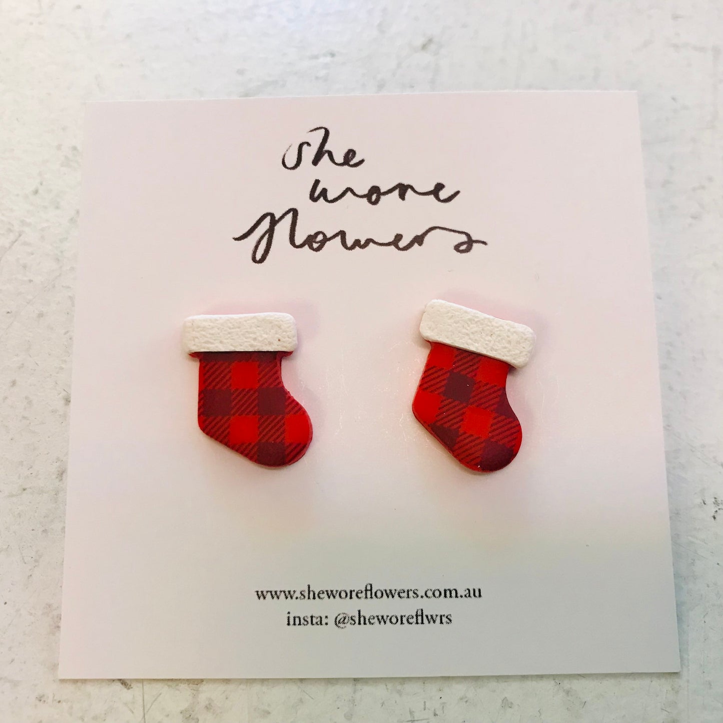 Christmas Polymer Clay Earrings - Small Studs