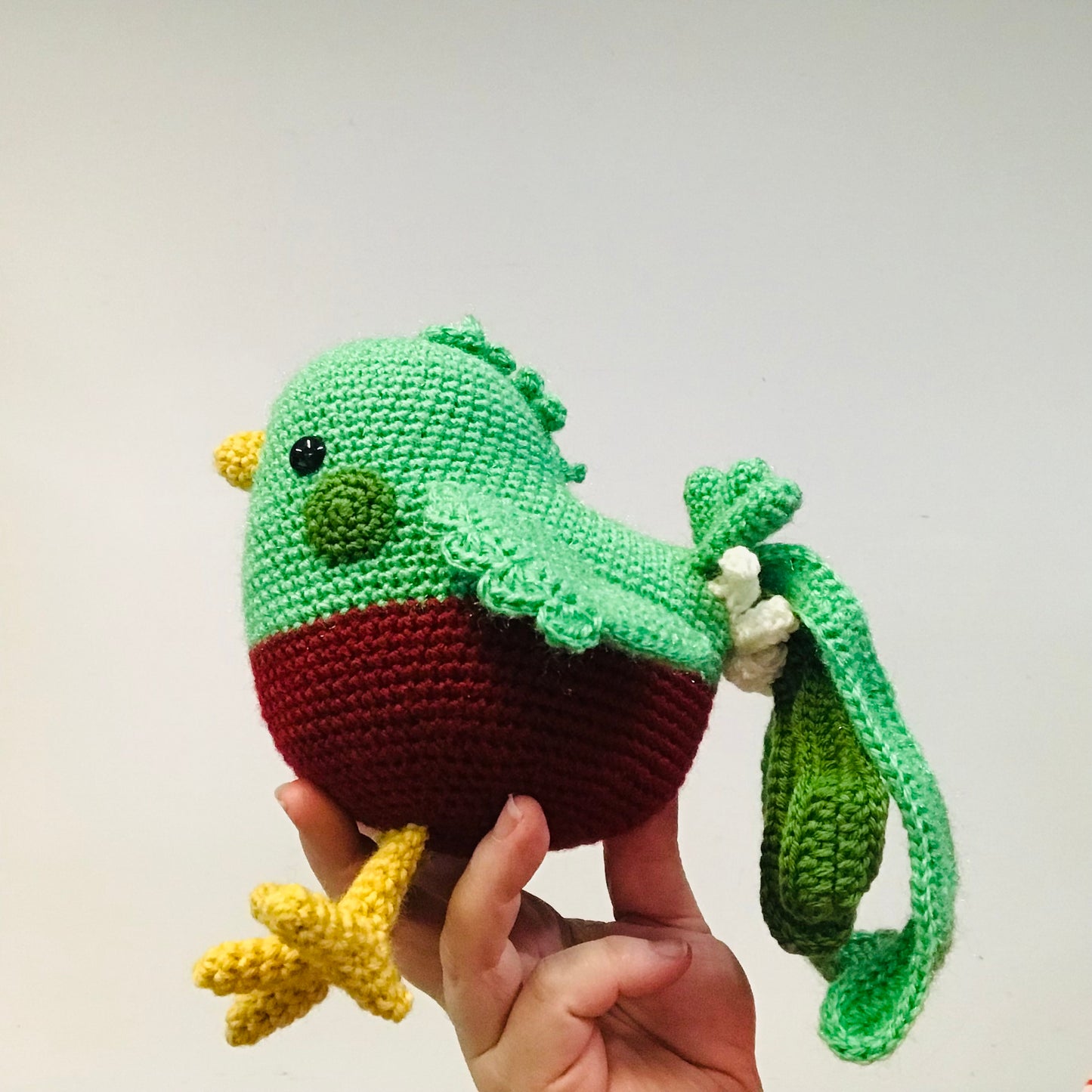Resplendent Quetzal Amigurumi Crochet Bird Toy