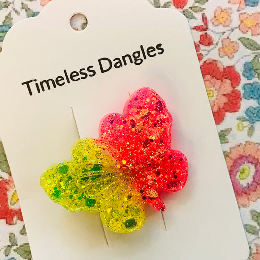 Resin Sparkle Hair Clips - Single Clip