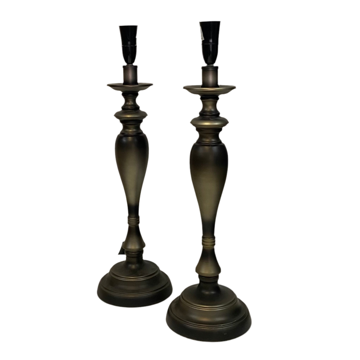 Lamp Base Only - Ornate Pewter Detailed Table Lamp