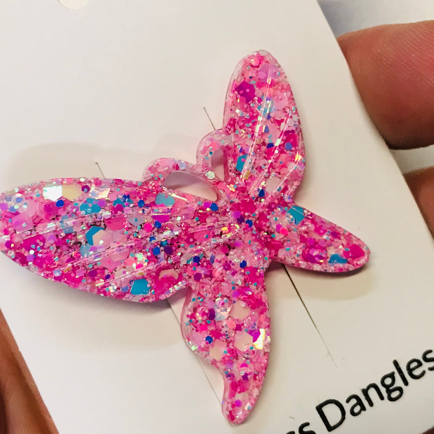 Resin Sparkle Hair Clips - Single Clip