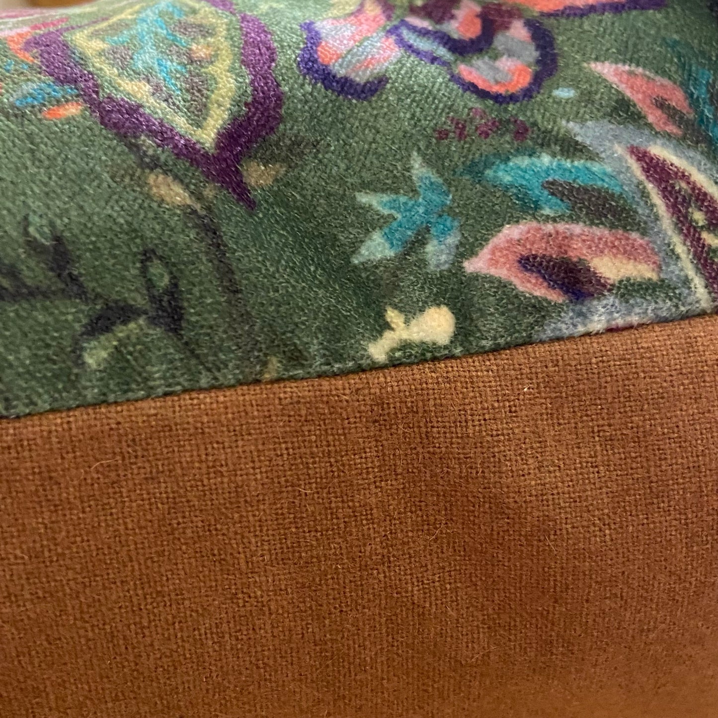 Cushion - SAGE FLORAL VELVET