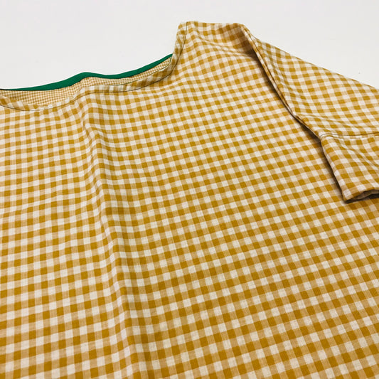 Handmade Women’s Box Top - Mustard Gingham (M/L)