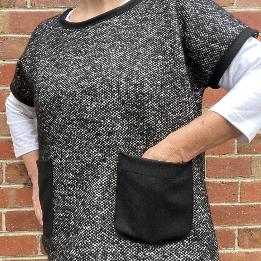 Women's Handmade Rider Vest - Black Marle