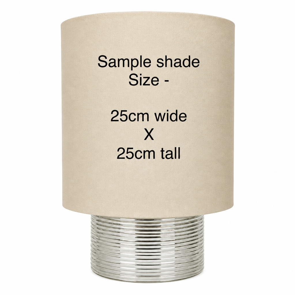 Ceramic Silver Disc Table Lamp (pair available)