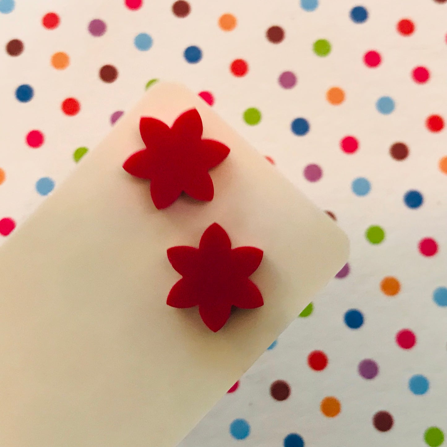 Novelty Studs Earrings - Graphic Acrylic