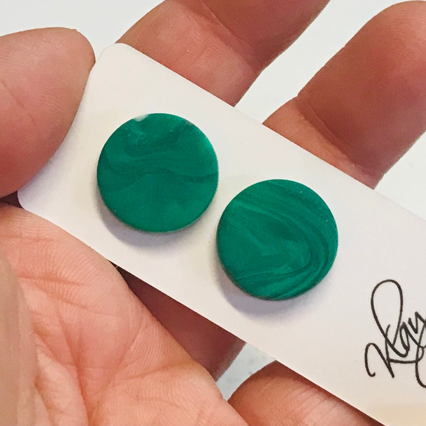 Handmade Polymer Clay Earrings - studs