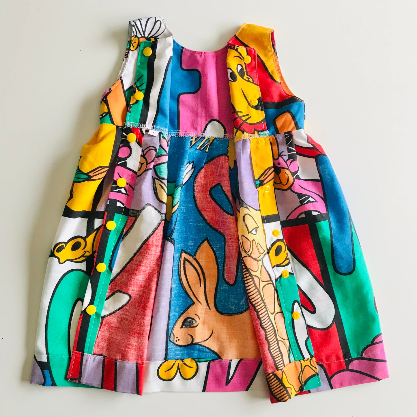 Girls empire handmade dress - Vintage Alphabet