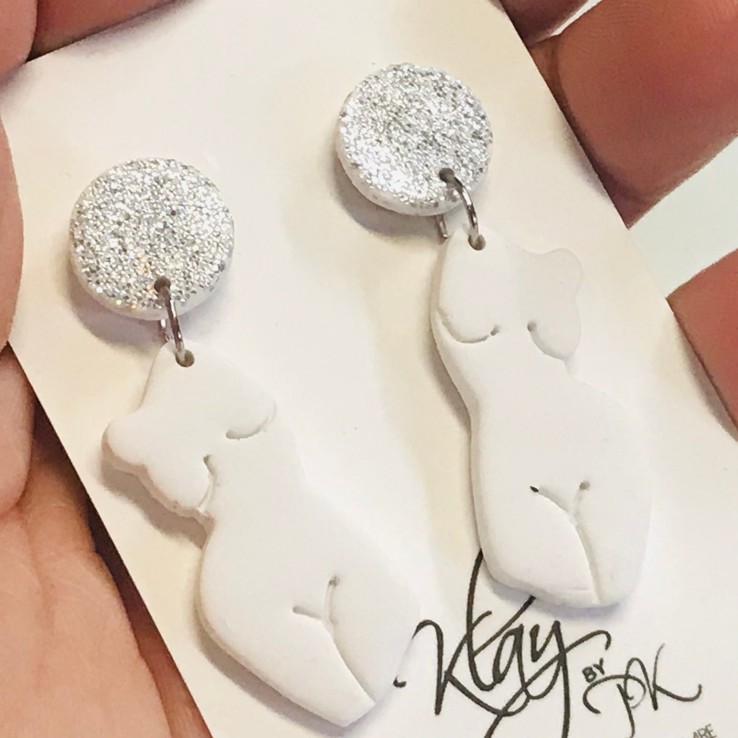 Handmade Polymer Clay Earrings - Femininity