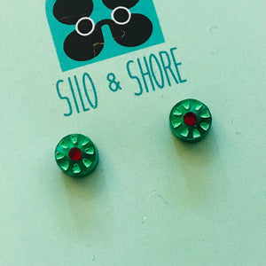 Art Deco Acrylic Earrings - Micro Studs