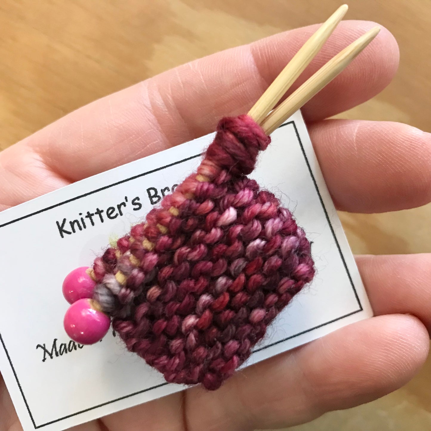 Handcrafted Knitter's Brooch