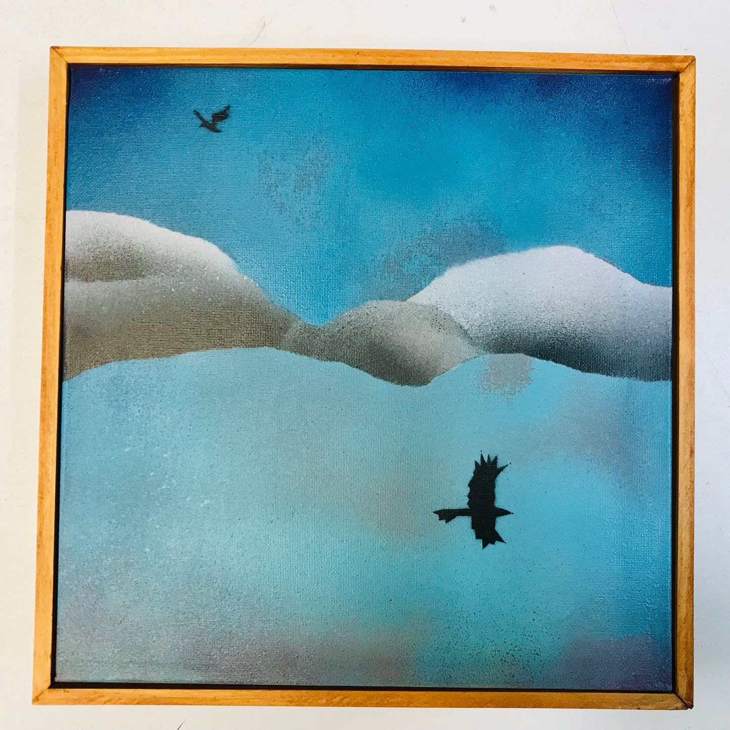 Spraypaint & Acrylic Original Artwork - Bird Sky