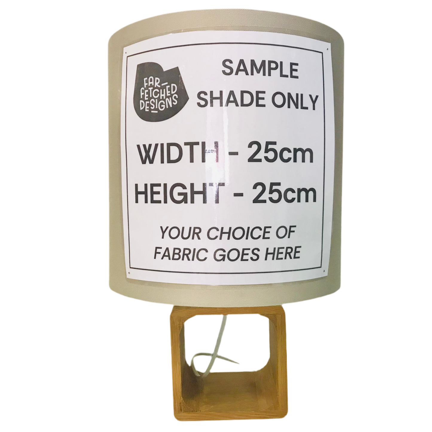 Lamp Base Only - Open Timber Cube Small table Lamp