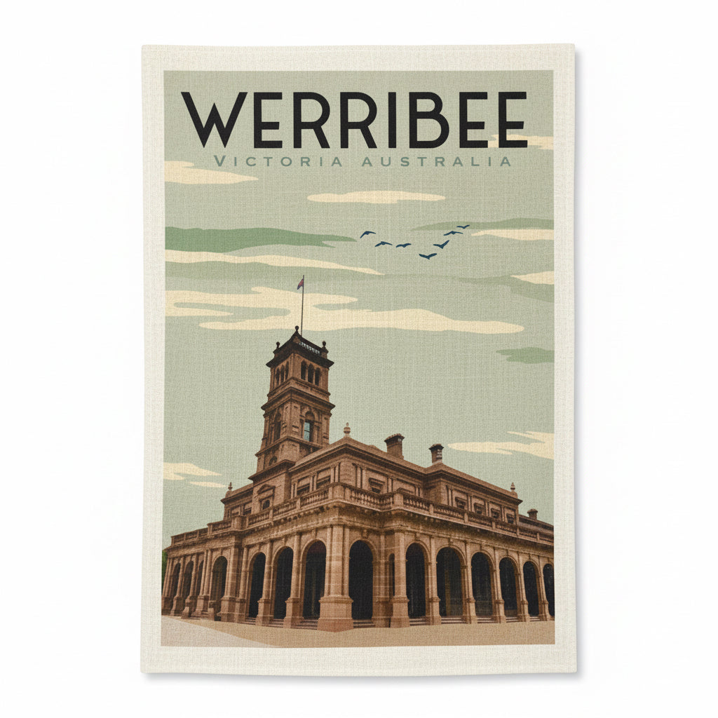 Tea Towel - Werribee Mansion Sky