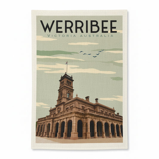 Tea Towel - Werribee Mansion Sky
