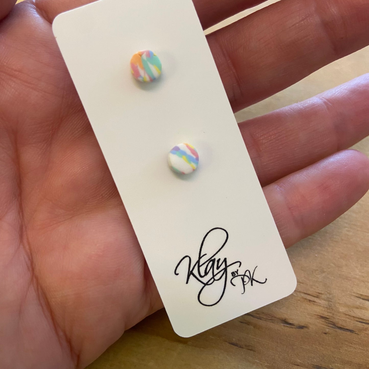 Handmade Polymer Clay Earrings - studs