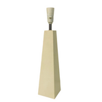 Lamp Base Only - Angled Cream Wood Tower Table Lamp