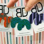 Handmade Painted Leather Earrings - My People