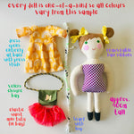 Handmade One-Of-A-Kind Best Friends Cloth Dolls