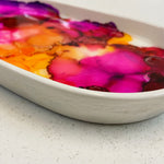 Alcohol Ink Detail Porcelain Oval Tray