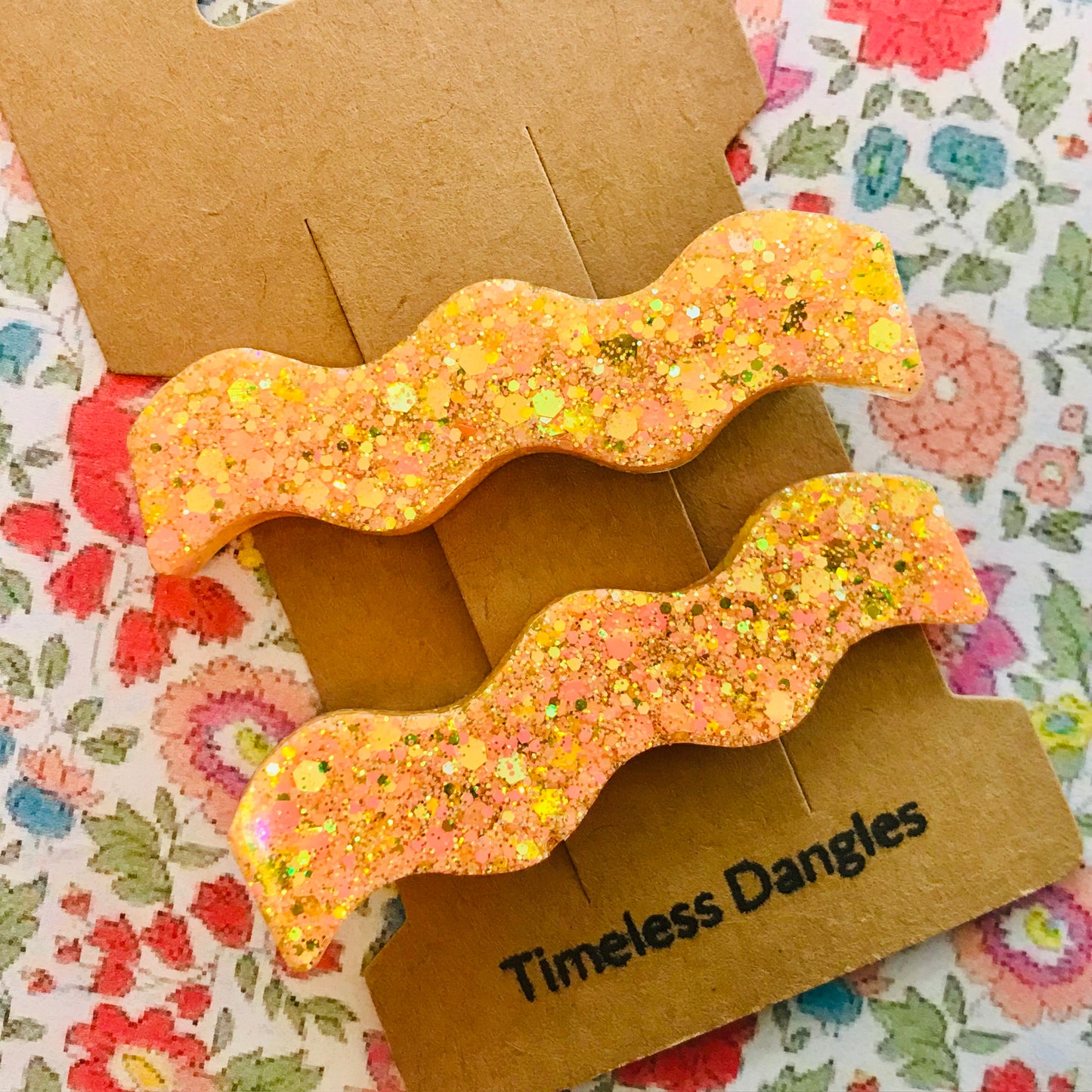 Resin Sparkle Hair Clips - Set of 2