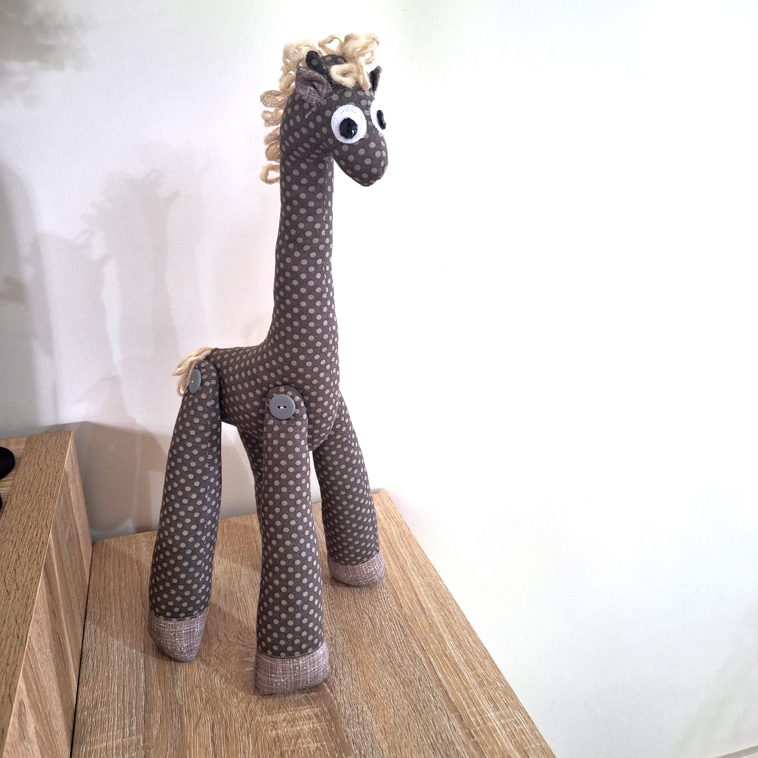 Handmade Soft Toy Standing Giraffe