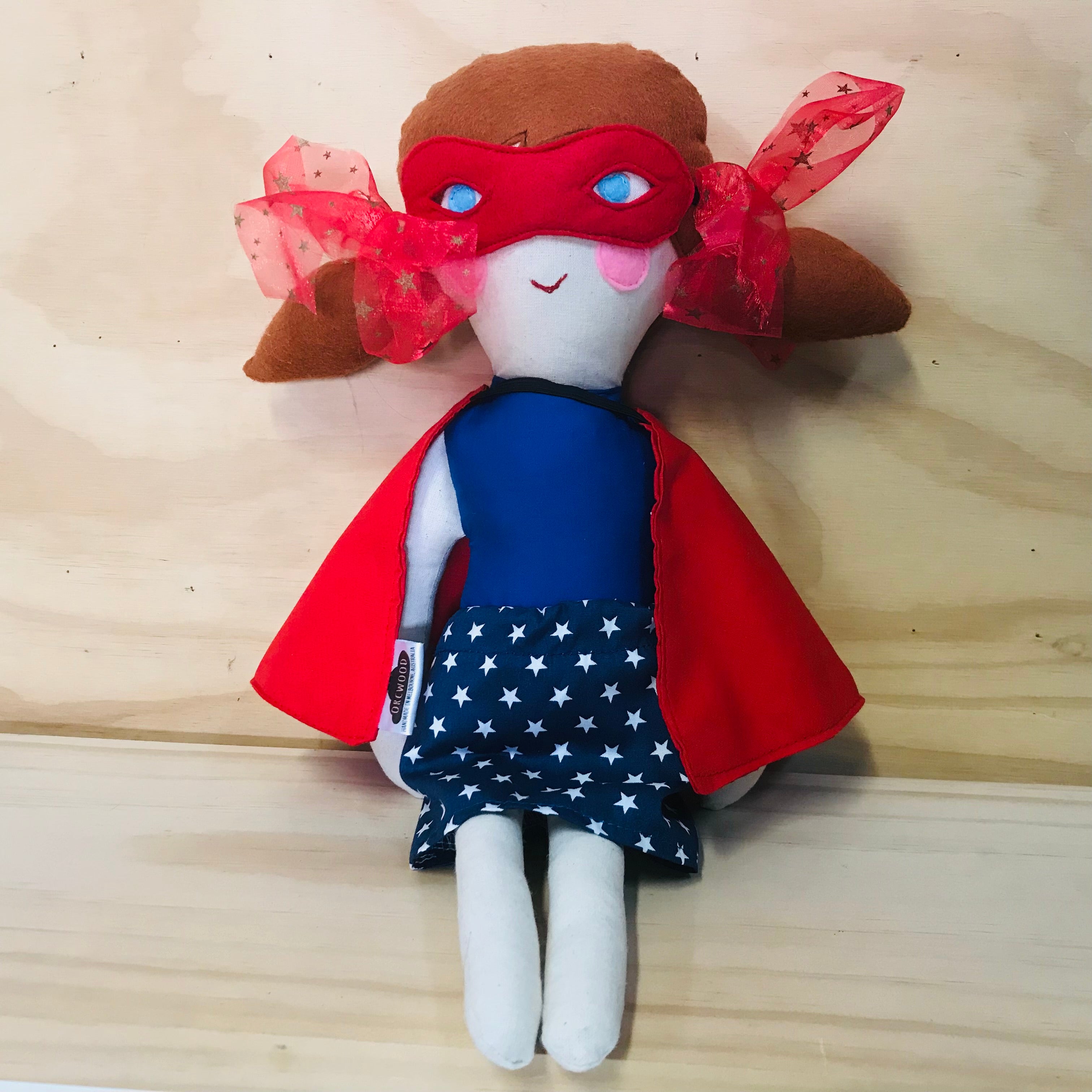 Handmade One-Of-A-Kind Superhero Cloth Doll